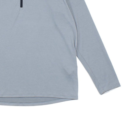 Mens 1/4 Zip T-Shirt Athletic Loose Fit Long Sleeve