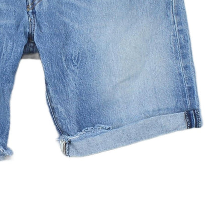 Mens Denim Shorts Classic Cut Offs Raw Hem