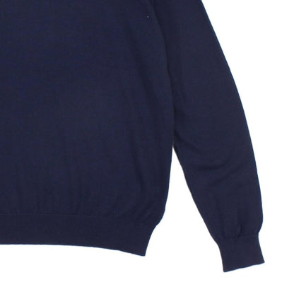 Mens Jumper Crew Neck Knit Cotton Wool