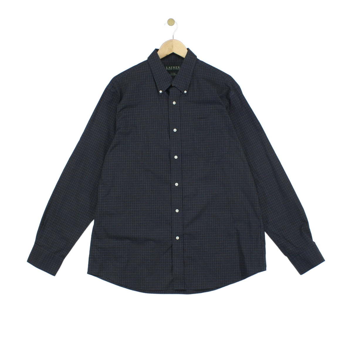 Mens Check Shirt Fitted Non Iron