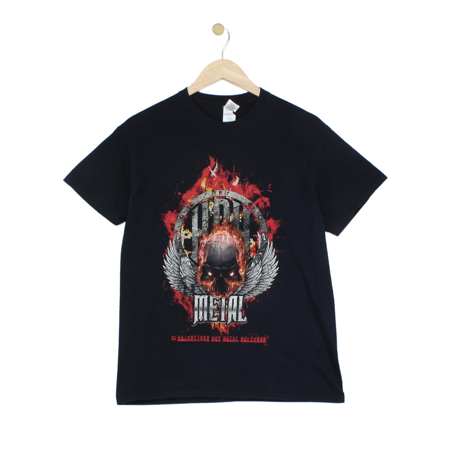 Mens Vintage Band T Shirt Heavy Metal Graphic