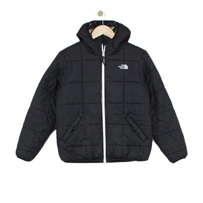 Boys Quilted Jacket Hooded Full Zip Reversible