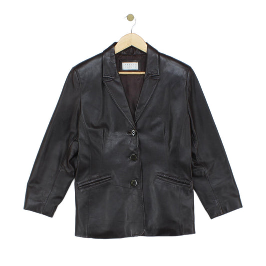 Womens Leather Jacket Long Sleeve