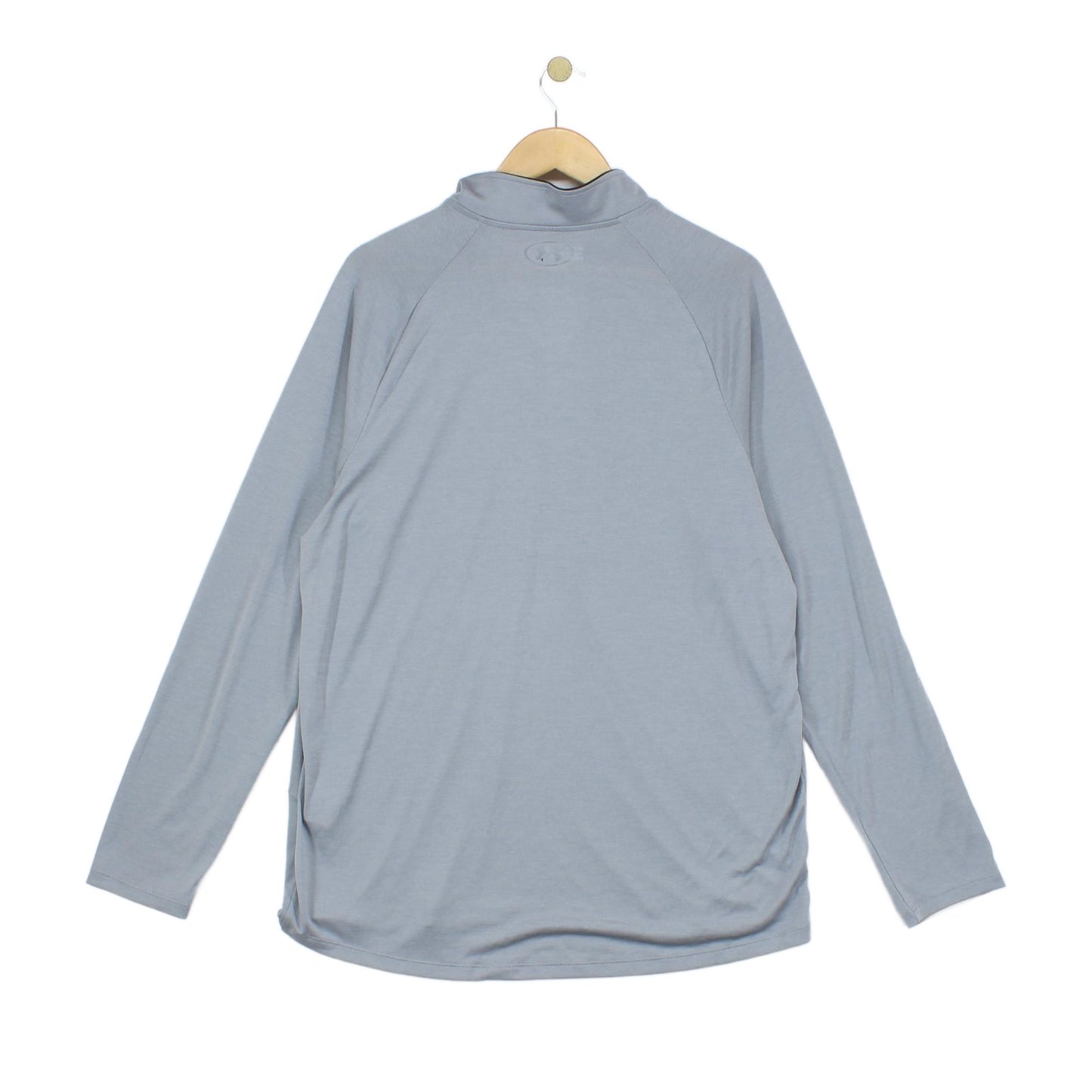 Mens 1/4 Zip T-Shirt Athletic Loose Fit Long Sleeve