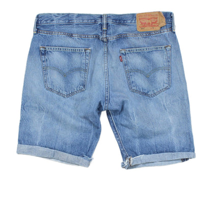 Mens Denim Shorts Classic Cut Offs Raw Hem