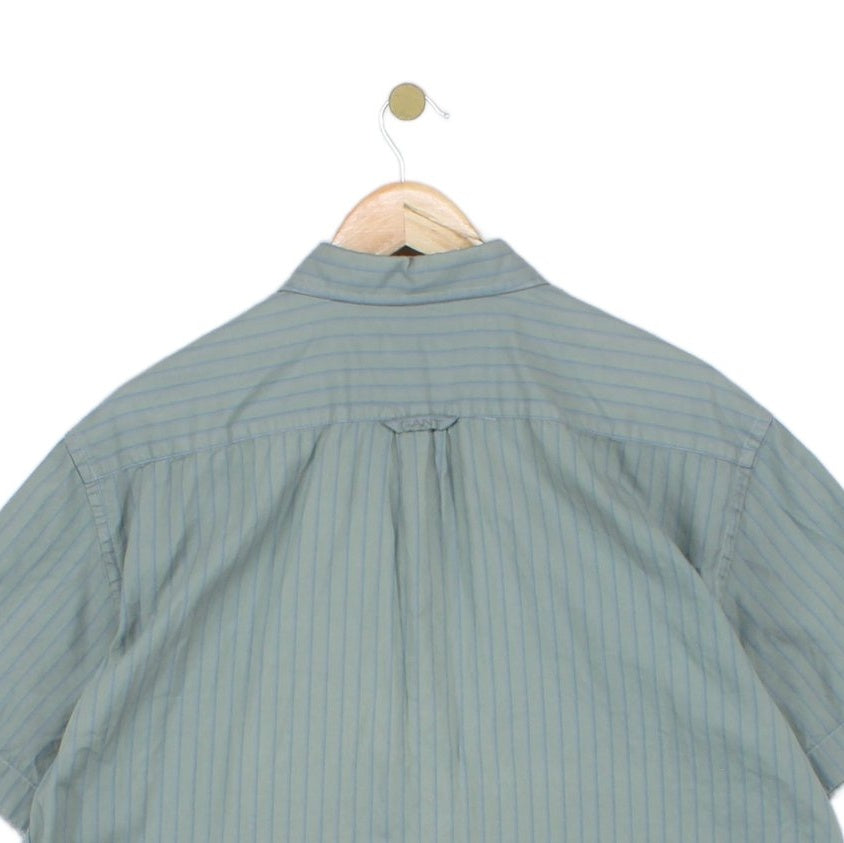 Mens Striped Shirt  Casual Button Down Short Sleeve