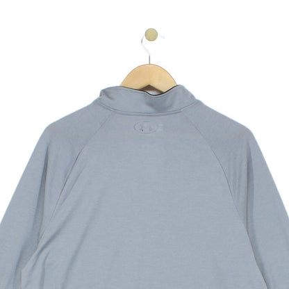 Mens 1/4 Zip T-Shirt Athletic Loose Fit Long Sleeve