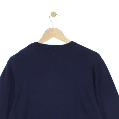 Mens Jumper Crew Neck Knit Cotton Wool