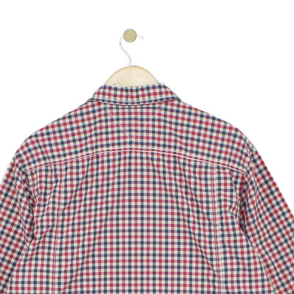 Mens Check Shirt Long Sleeve Snap