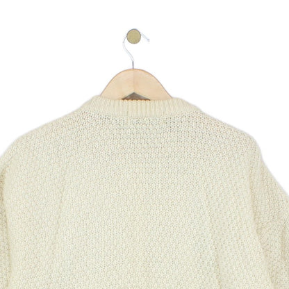 Womens Aran Knit Cardigan Uk Made Button