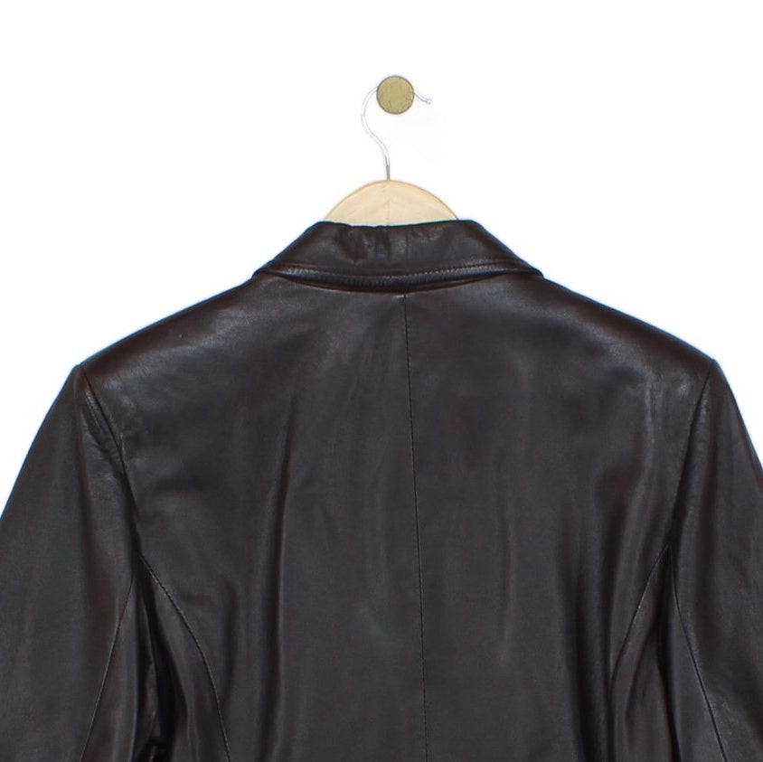 Womens Leather Jacket Long Sleeve