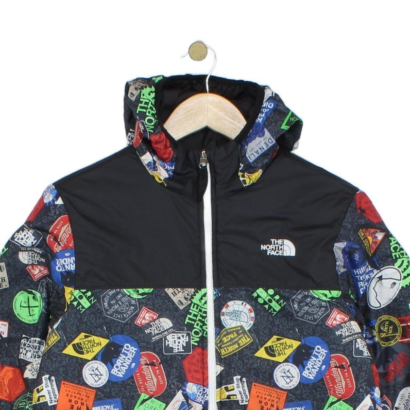 Boys Quilted Jacket Hooded Full Zip Reversible