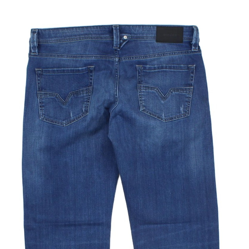 Mens Larkee Jeans Regular Straight Stretch Denim