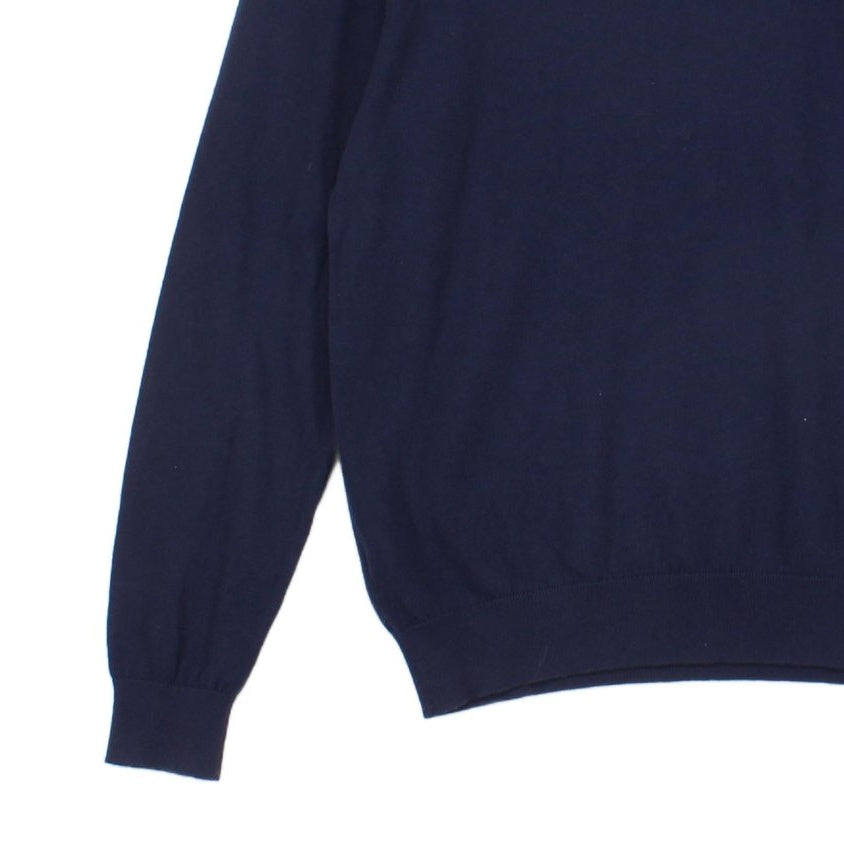 Mens Jumper Crew Neck Knit Cotton Wool