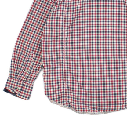 Mens Check Shirt Long Sleeve Snap