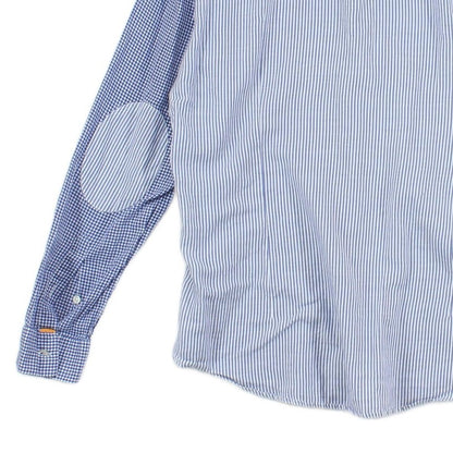 Mens Check Shirt Collared Long Sleeve