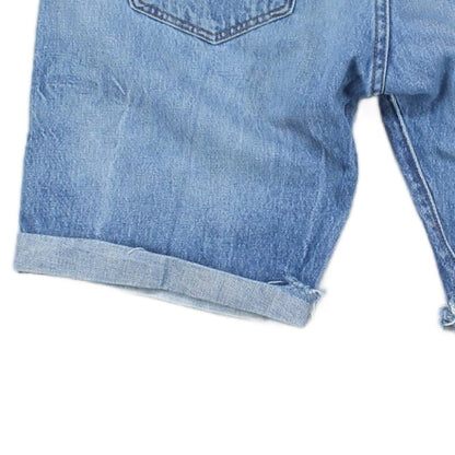 Mens Denim Shorts Classic Cut Offs Raw Hem