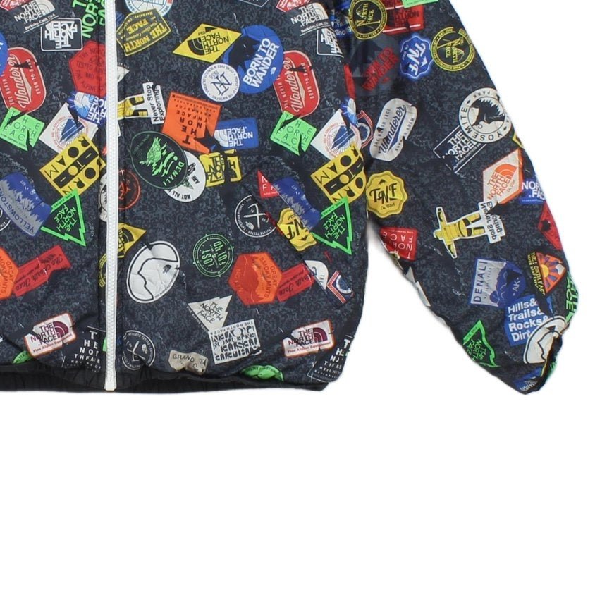 Boys Quilted Jacket Hooded Full Zip Reversible