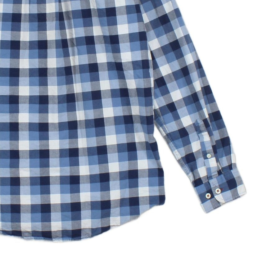 Mens Shirt Check Long Sleeve Custom Fit