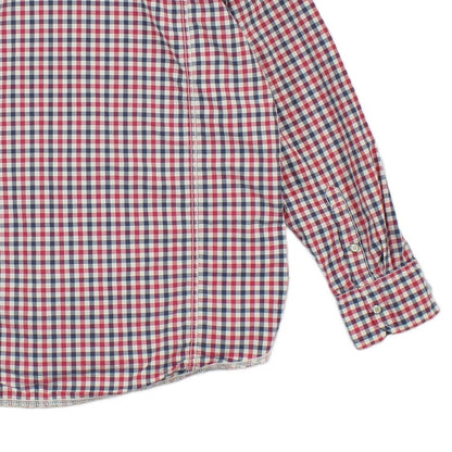 Mens Check Shirt Long Sleeve Snap
