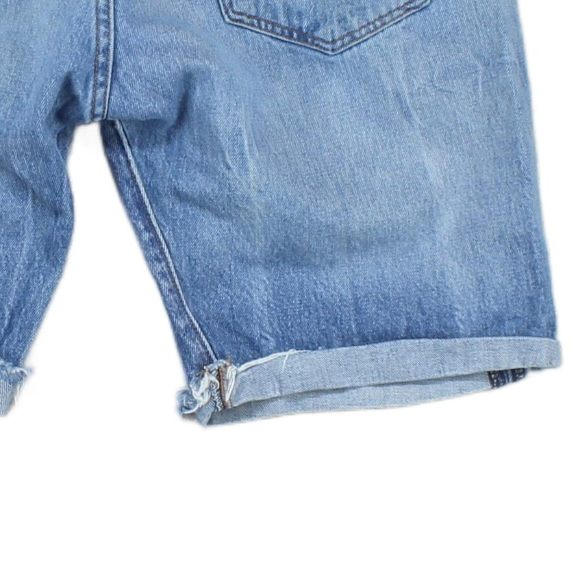 Mens Denim Shorts Classic Cut Offs Raw Hem