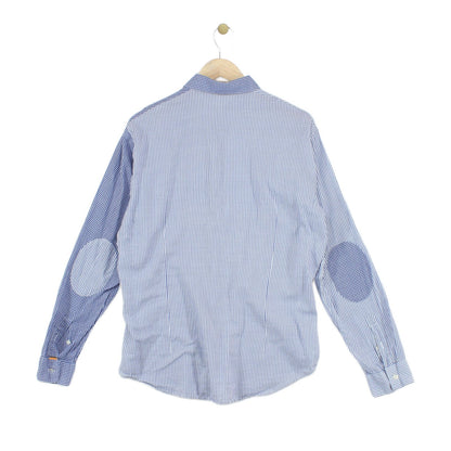 Mens Check Shirt Collared Long Sleeve