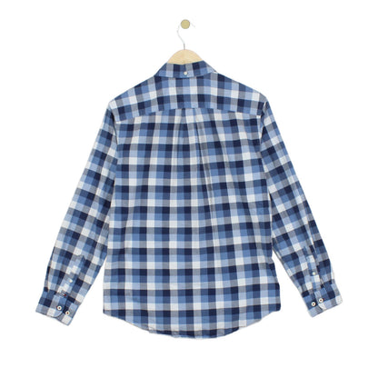 Mens Shirt Check Long Sleeve Custom Fit