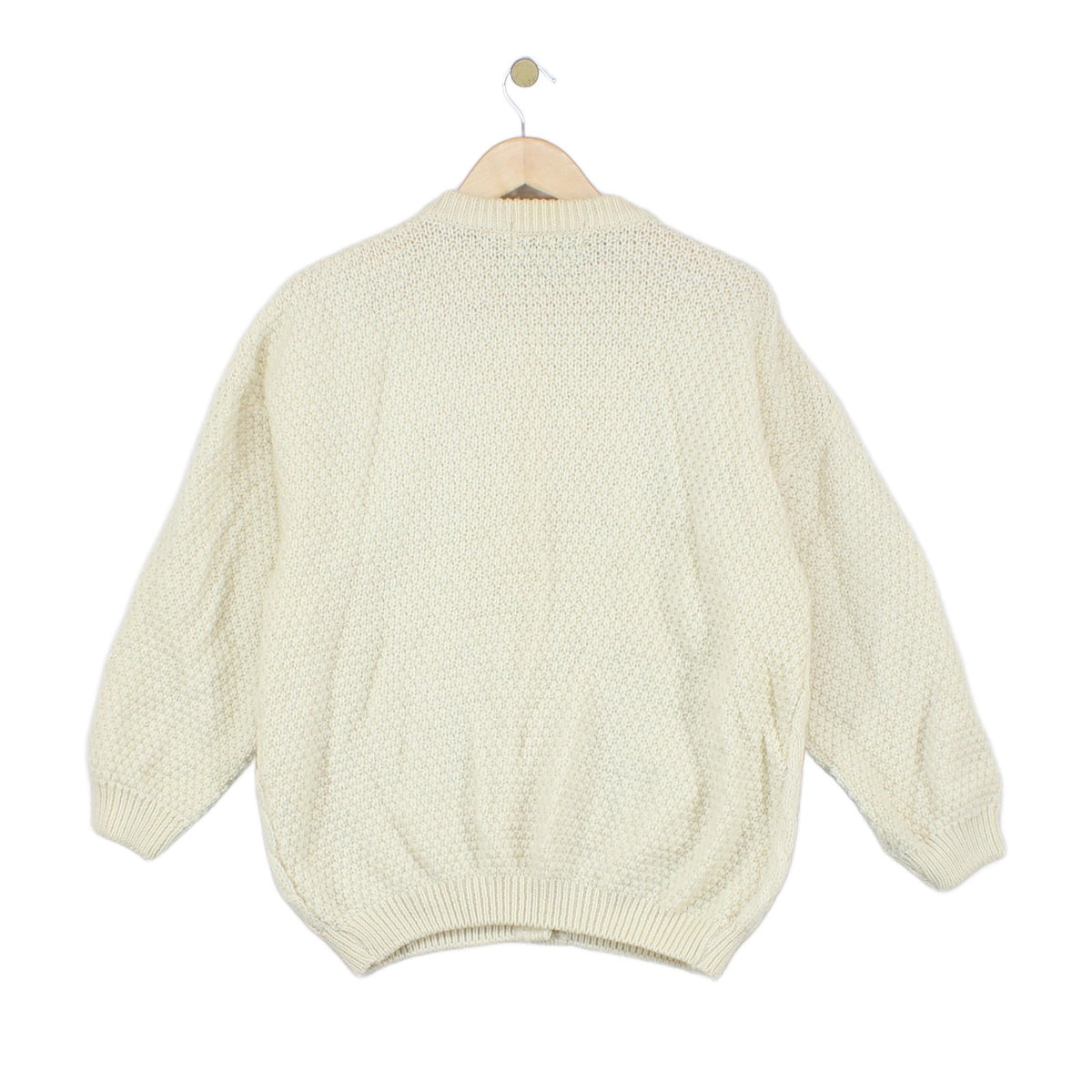 Womens Aran Knit Cardigan Uk Made Button