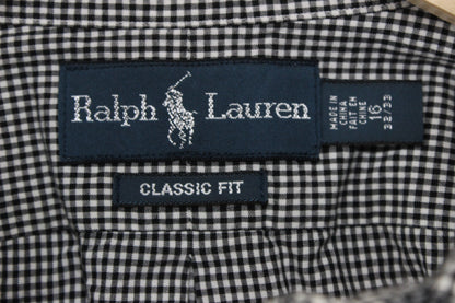 Mens Check Shirt Button Down Classic Fit