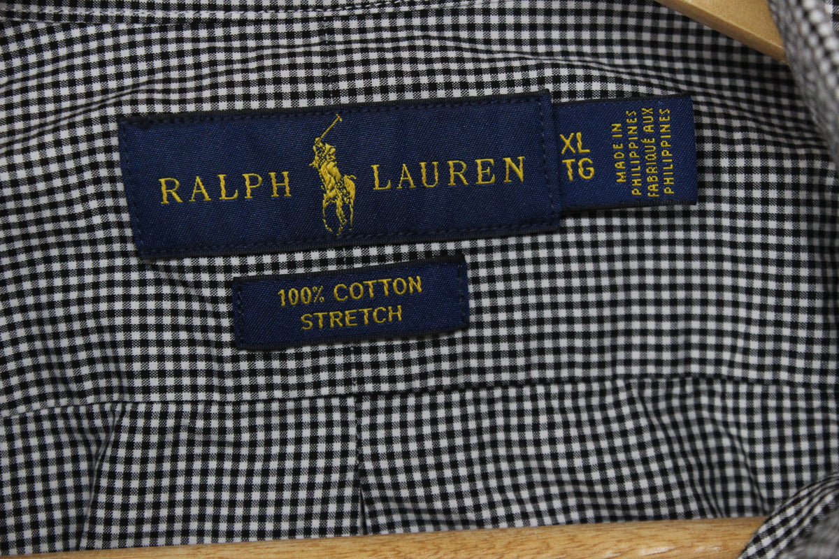 Mens Check Shirt Button Up Long Sleeve