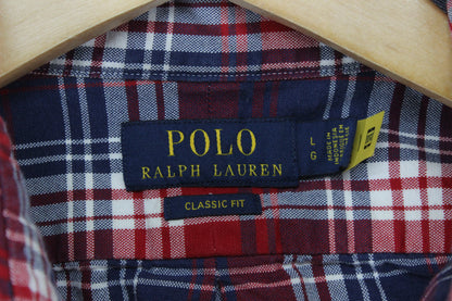 Mens Plaid Shirt Classic Fit Button Up