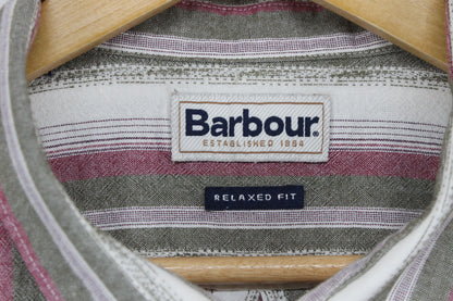 Mens Striped Shirt Short Sleeve Relaxed Fit