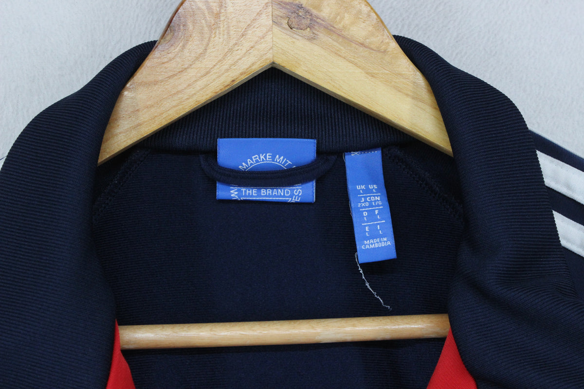 Mens Track Jacket Athletic Stripes Logo