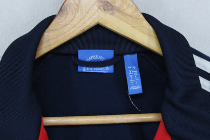 Mens Track Jacket Athletic Stripes Logo