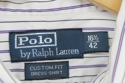 Mens Striped Shirt Custom Fit Button Down