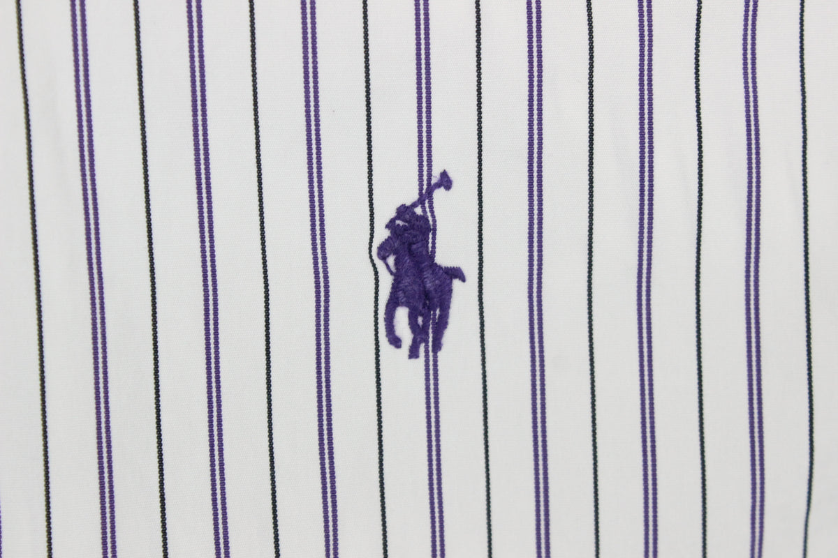 Mens Striped Shirt Custom Fit Button Down
