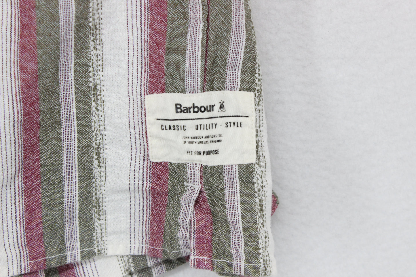 Mens Striped Shirt Short Sleeve Relaxed Fit