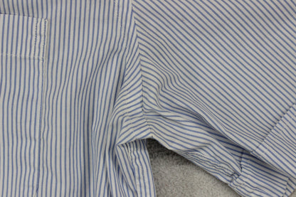 Mens Striped Shirt Classic Casual Short Sleeve