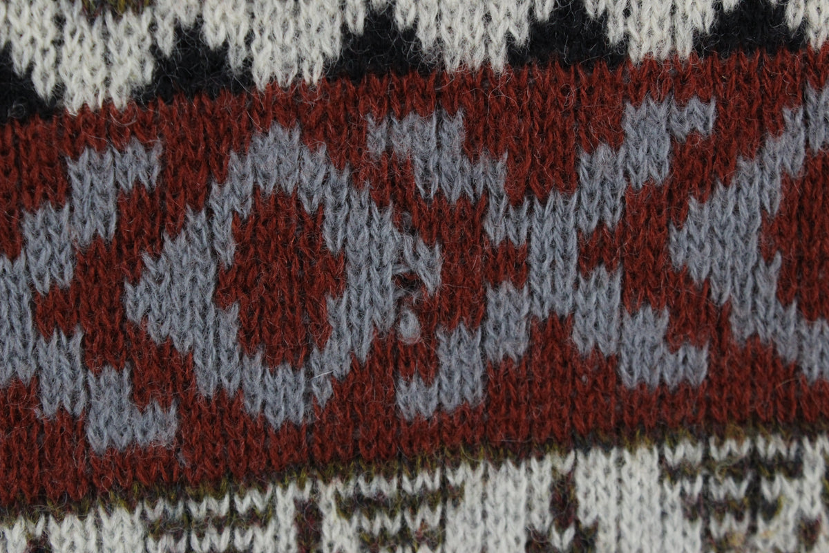 Mens Jumper Chunky Knit Patterned Wool