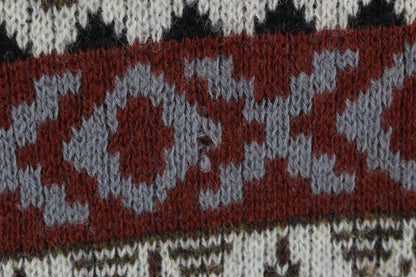 Mens Jumper Chunky Knit Patterned Wool