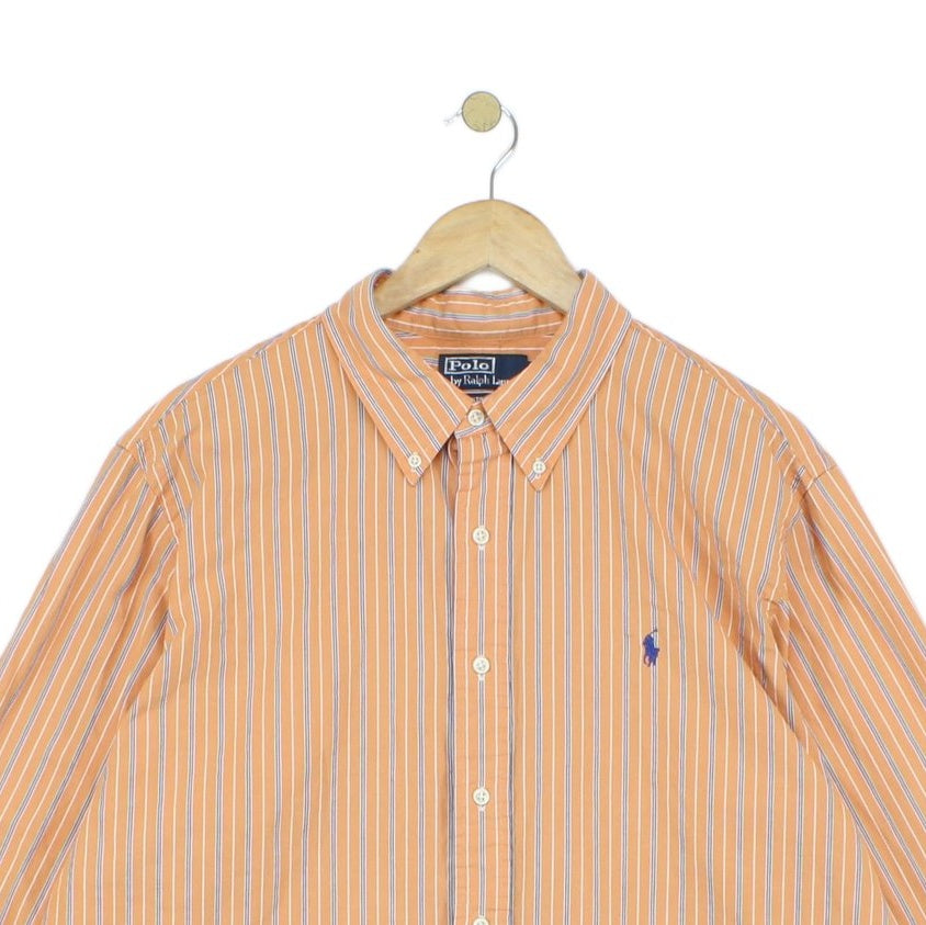 Mens Striped Shirt Custom Fit Collared