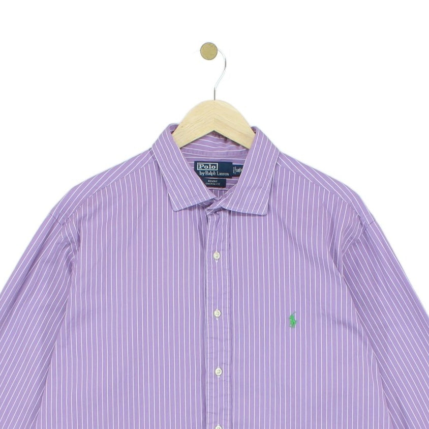 Mens Striped Shirt Long Sleeve Button Up