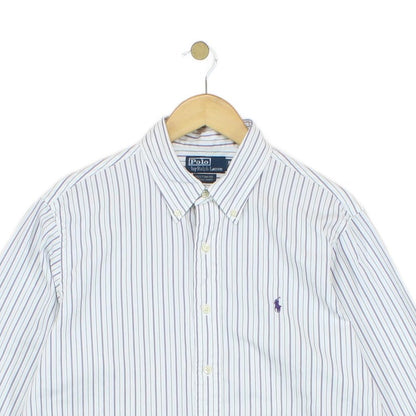 Mens Striped Shirt Custom Fit Button Down