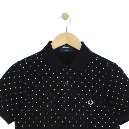 Mens Polka Dot Polo Shirt Slim Fit Short Sleeve
