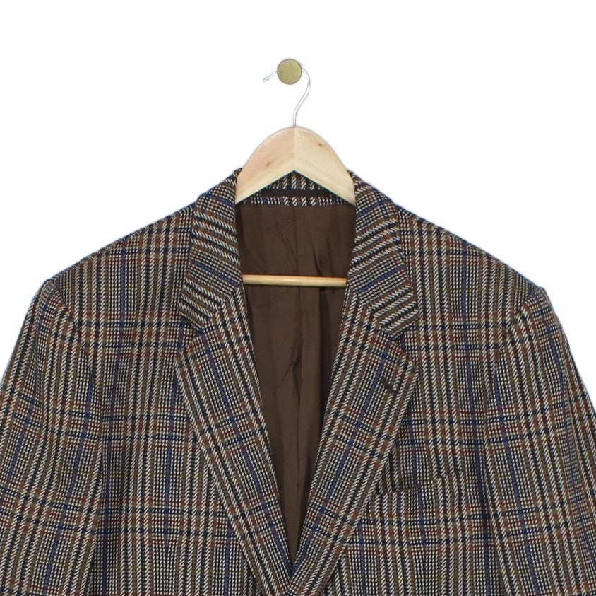 Mens Blazer Uk Made Check Long