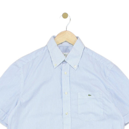 Mens Striped Shirt Classic Casual Short Sleeve