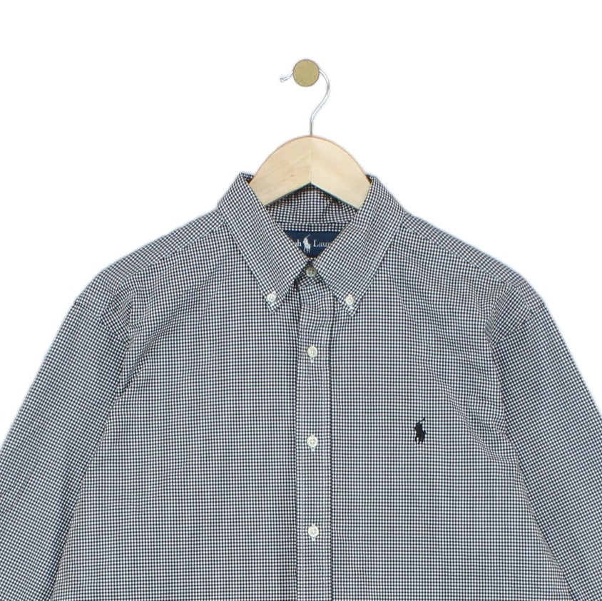 Mens Check Shirt Button Down Classic Fit