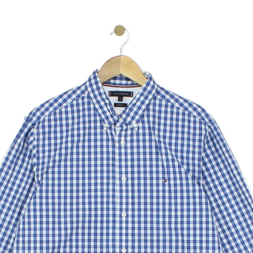 Mens Shirt Gingham Button Down Check