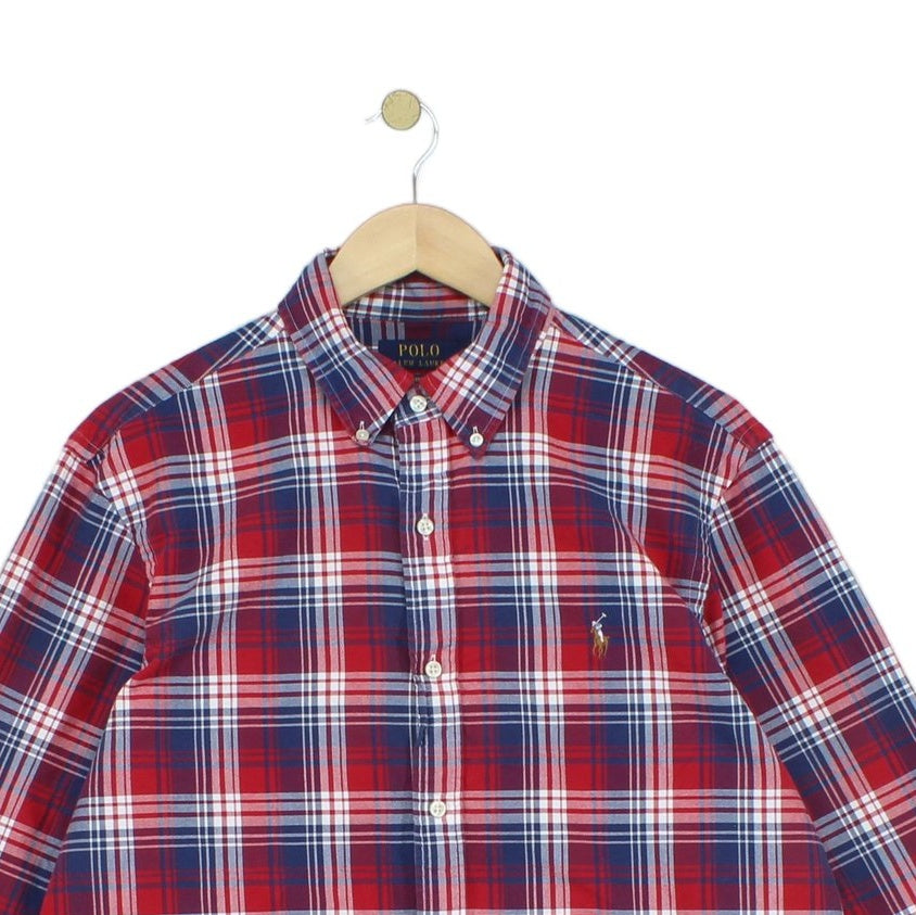 Mens Plaid Shirt Classic Fit Button Up