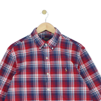 Mens Plaid Shirt Classic Fit Button Up